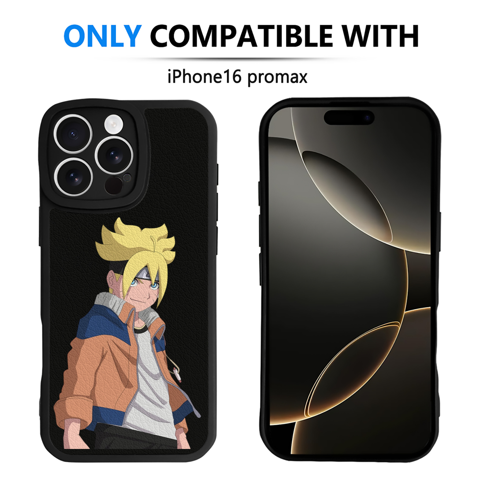 （画像用） NARUTO -ナルト- うずまき ナルト Uzumaki Naruto 【iPhone 16シリーズ対応】シリコンスマホケース（レザー調） 材質：シリコン